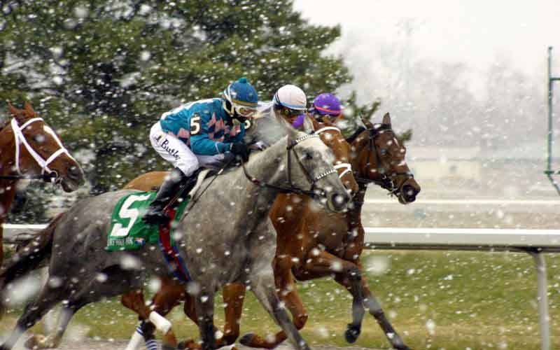 Conditions at Turfway Park in Florence, KY
